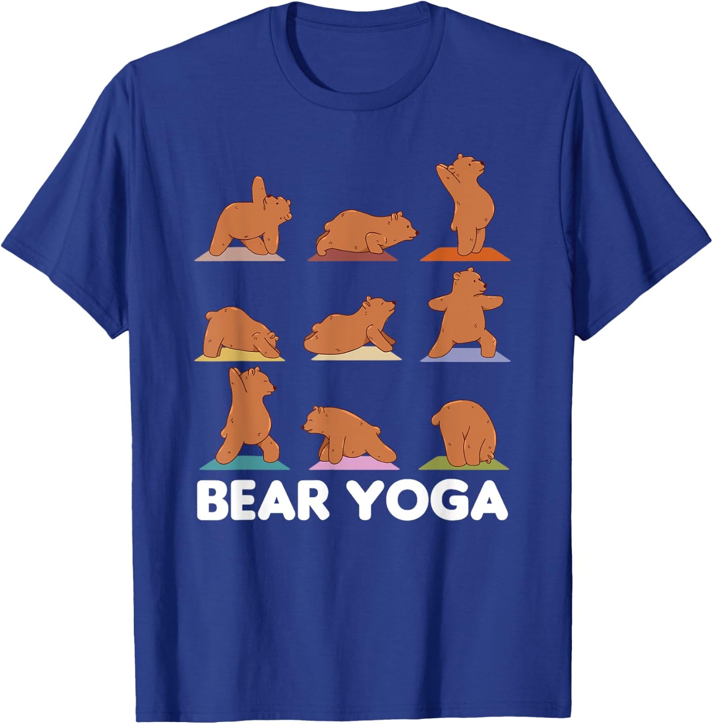 Bear Yoga Cute Bears Doing Sport Bear Yoga Namaste T-Shirt - T-Shirt | Royal