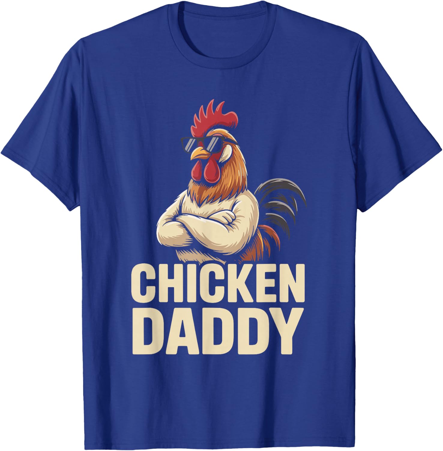 Chicken Daddy Vintage Poultry Farmer Funny Fathers Day Men T-Shirt - T-Shirt | Royal