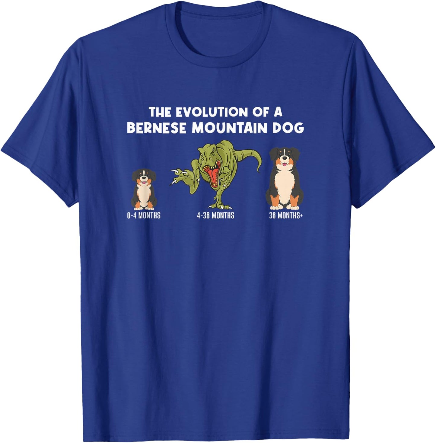 Bernese Dog Mom The Evolution Of A Bernese Mountain Dog T-Shirt - T-Shirt | Royal