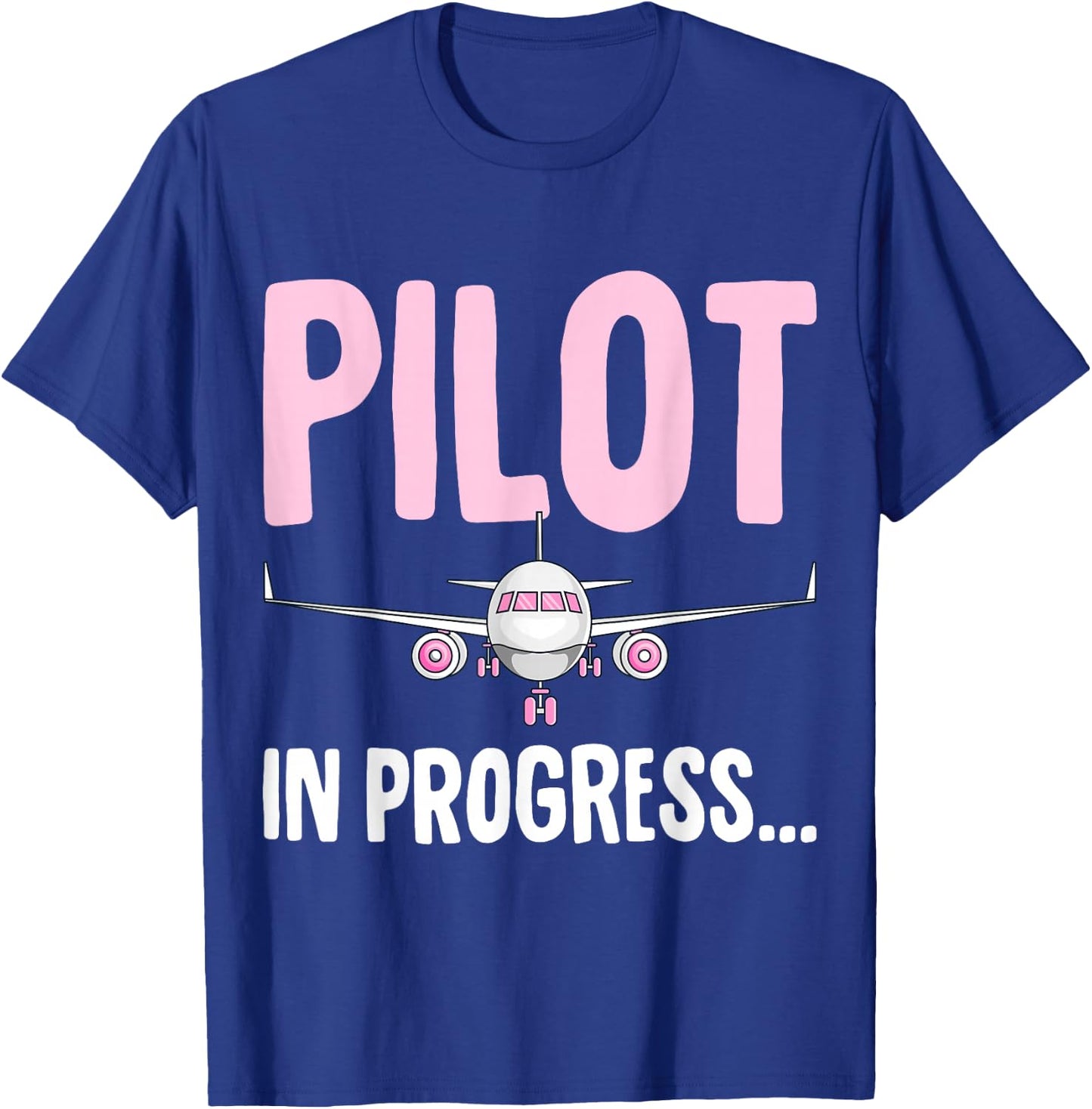 Pilot In Progress Airplane Plane Women Girls Kids T-Shirt - T-Shirt | Royal