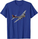 B17 Flying-Fortress WWII Fighter Plane USA History T-Shirt - T-Shirt | Royal