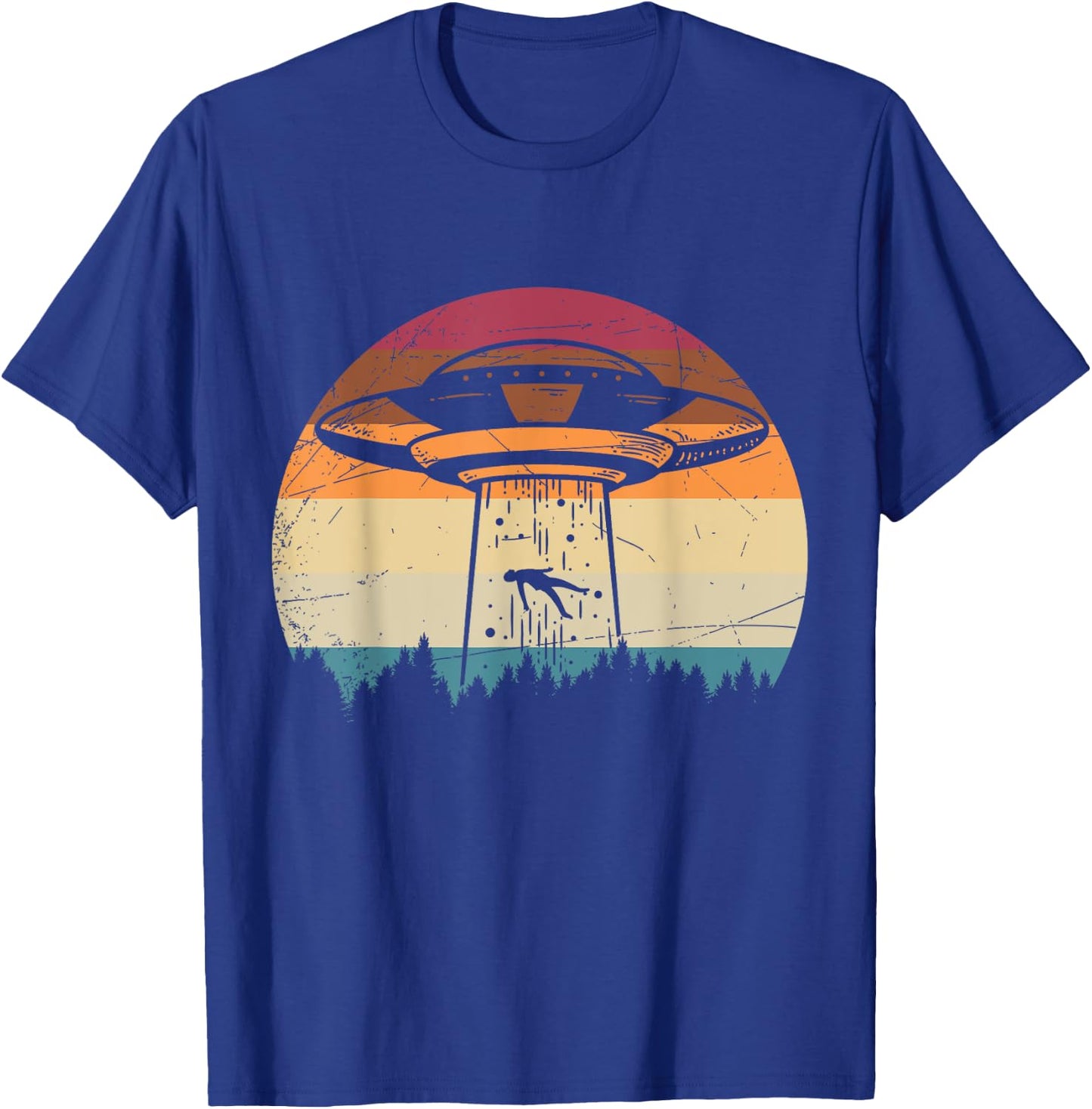 Retro UFO Alien T-Shirt - T-Shirt | Royal