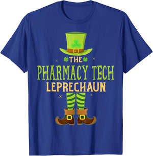 The Pharmacy Tech Leprechaun Matching St Patricks Day T-Shirt - T-Shirt | Royal
