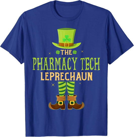 The Pharmacy Tech Leprechaun Matching St Patricks Day T-Shirt - T-Shirt | Royal