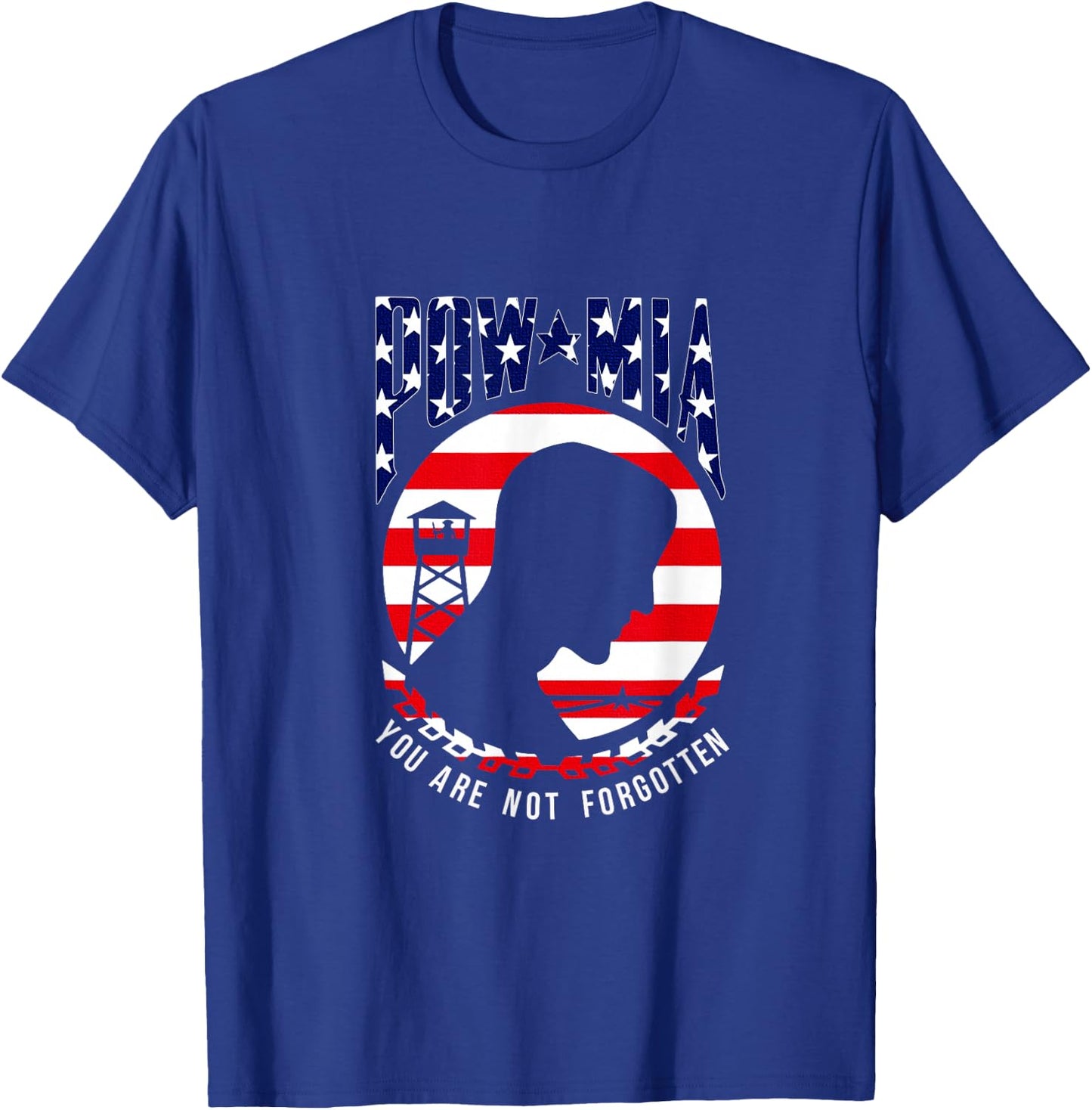 POW MIA - You are Not Forgotten - Short Sleeve T-Shirt - T-Shirt | Royal