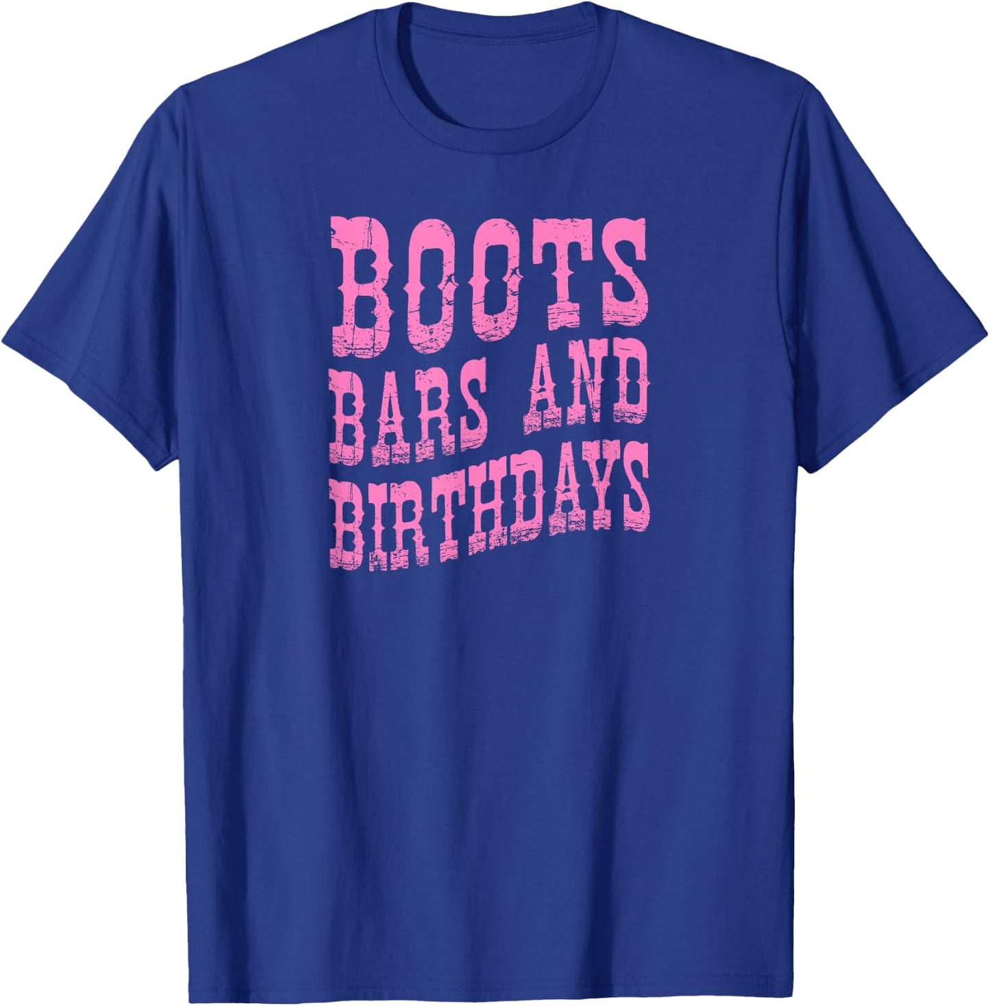 Boots Bars and Birthdays Nashville Western Birthday Squad T-Shirt - T-Shirt | Royal