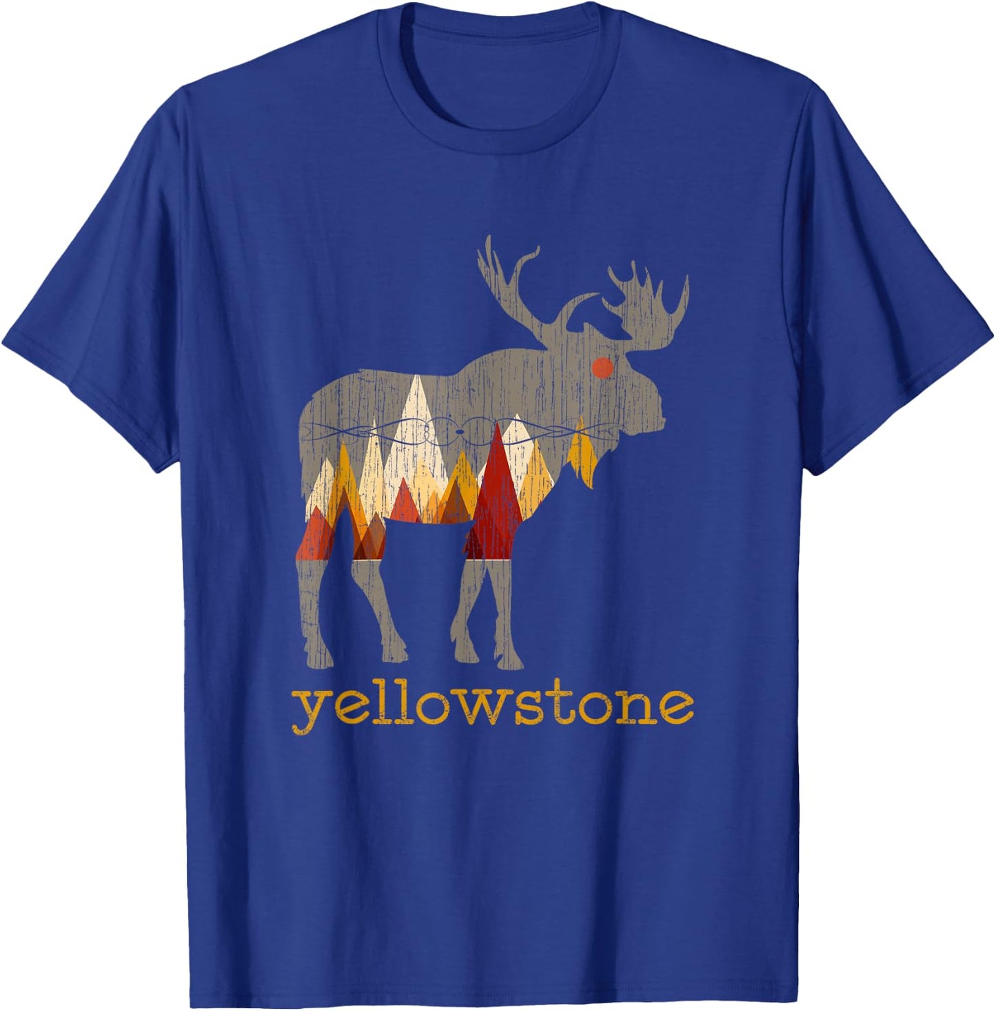 Vintage Yellowstone National Park Bull Moose T-Shirt - T-Shirt | Royal