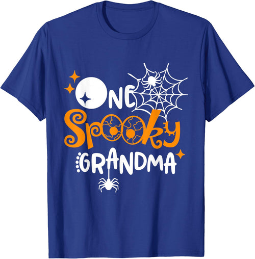 One Spooky Grandma Funny Halloween Bats Spider Web