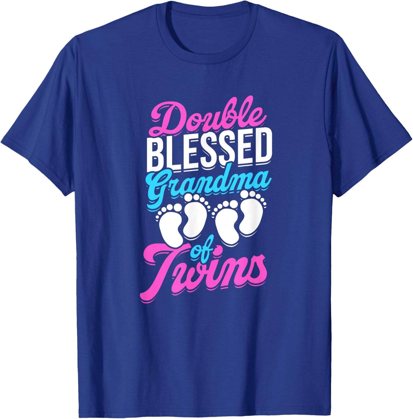 Double blessed grandma of twins - Family Spoiling Grandma T-Shirt - T-Shirt | Royal