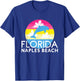 Pink Dolphin Sunset Naples Beach FL Dolphin Naples Florida Men Women Girls Kids T-Shirt - T-Shirt | Royal