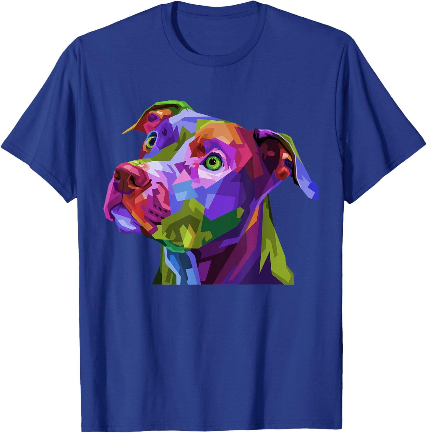 American Pitbull Terrier Pop Art Portrait for Dog Owners T-Shirt - T-Shirt | Royal