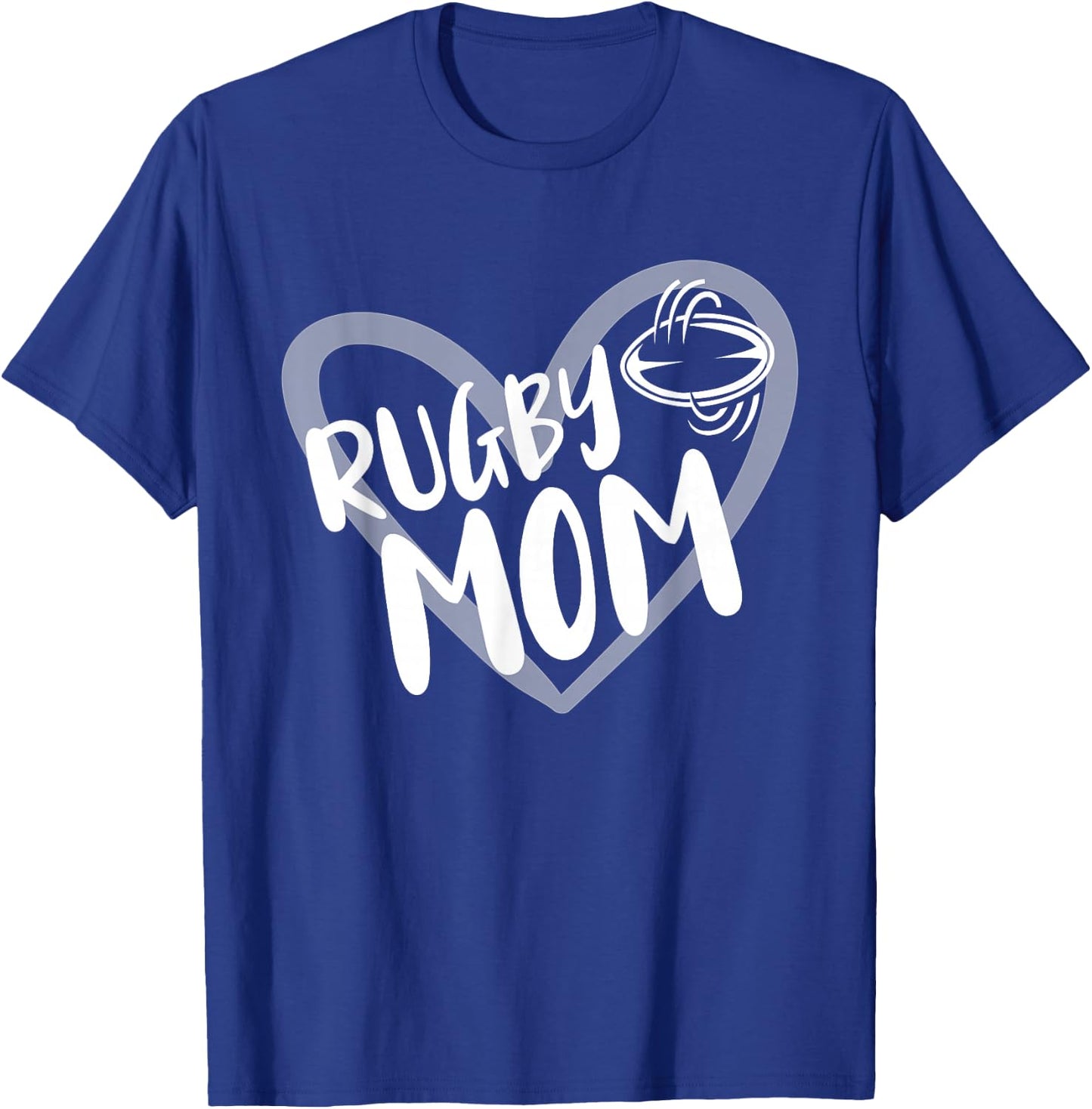 Rugby Mom Heart T-Shirt - T-Shirt | Royal