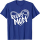 Rugby Mom Heart T-Shirt - T-Shirt | Royal