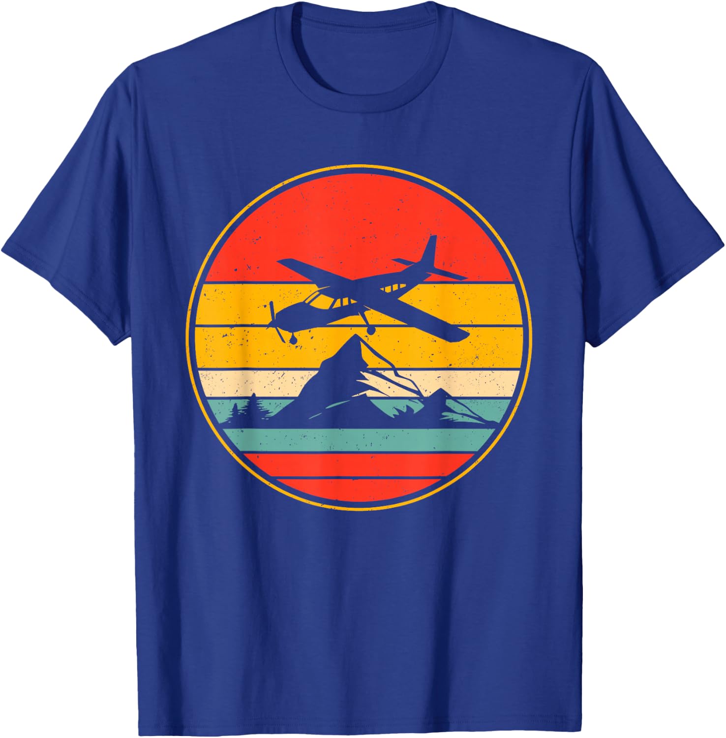 Airplane Over Mountains Design For Airplane Pilot T-Shirt - T-Shirt | Royal