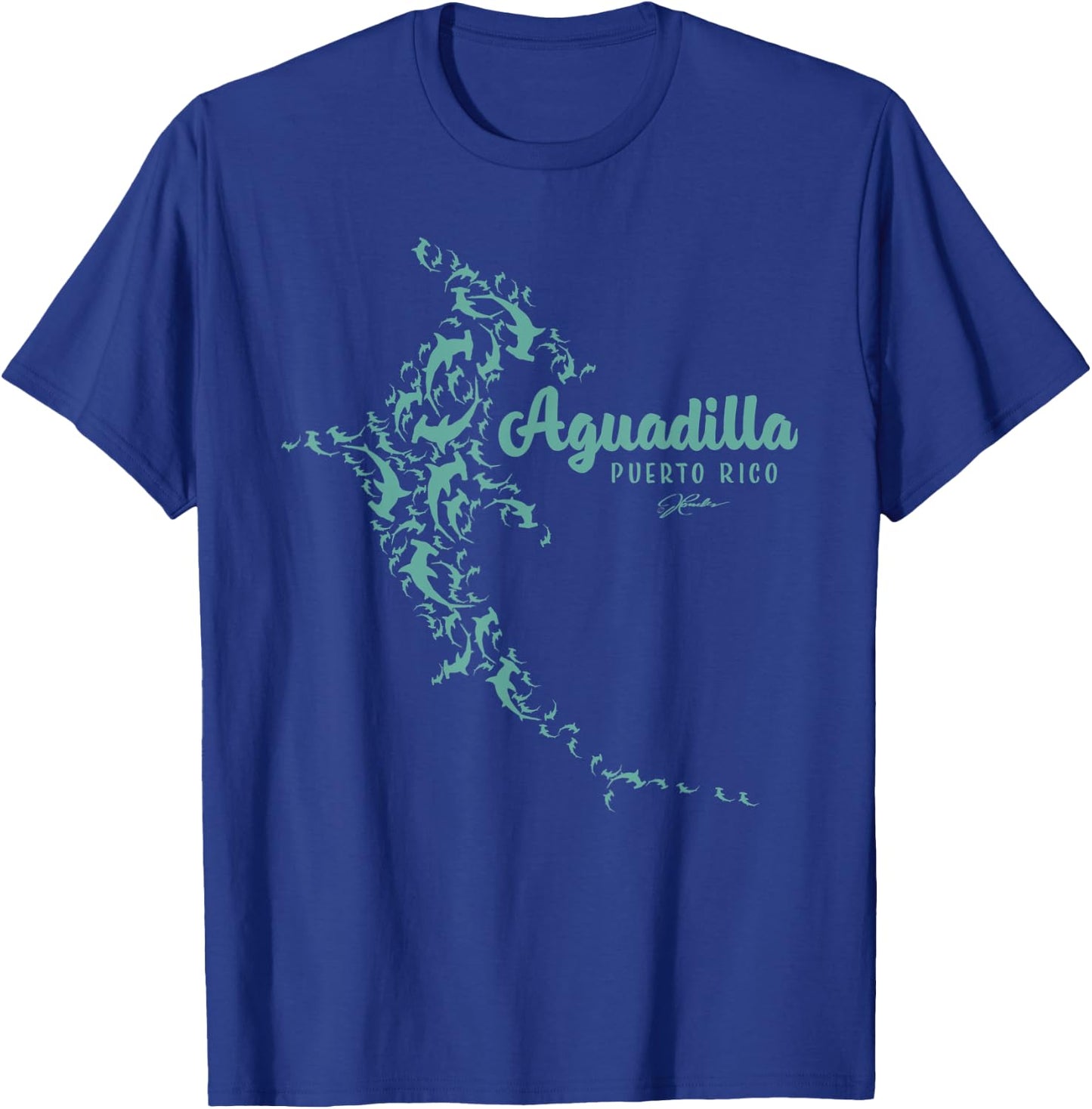 JCombs: Aguadilla, Puerto Rico, Hammerhead Shark, Beach Women Kids T-Shirt - T-Shirt | Royal