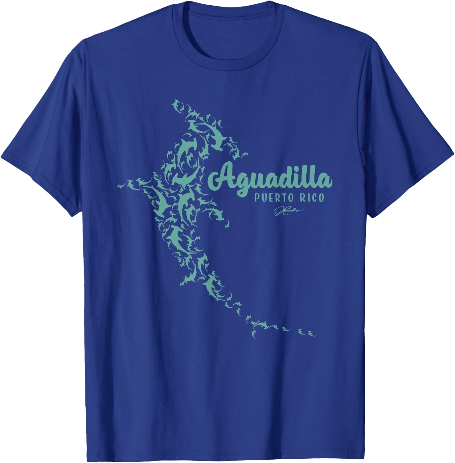 JCombs: Aguadilla, Puerto Rico, Hammerhead Shark, Beach Women Kids T-Shirt - T-Shirt | Royal