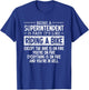 Superintendent – Controller Administrator Director Manager T-Shirt - T-Shirt | Royal