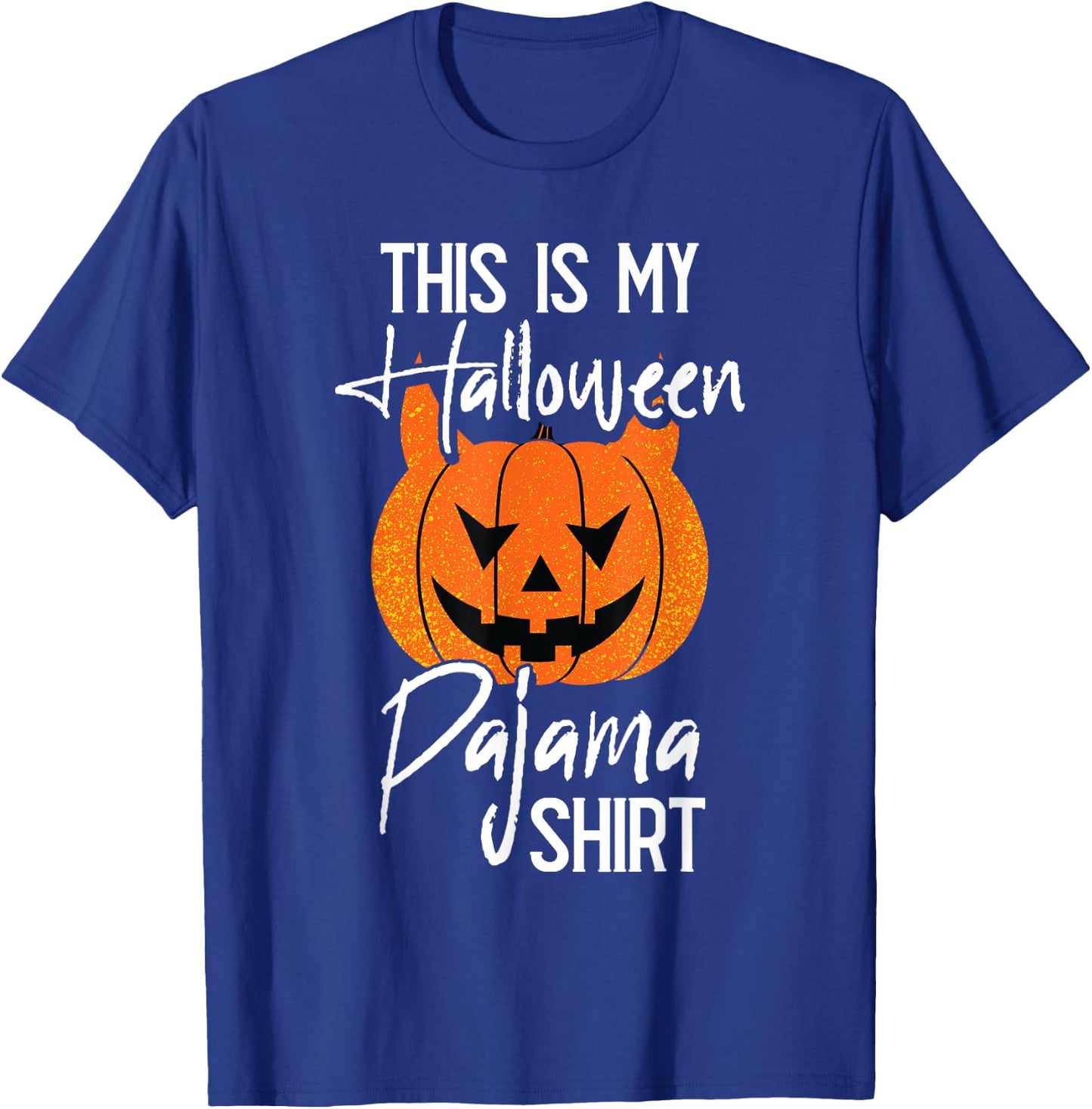 This is My Halloween Pajama DIY Halloween Costume Pumpkin T-Shirt - T-Shirt | Royal