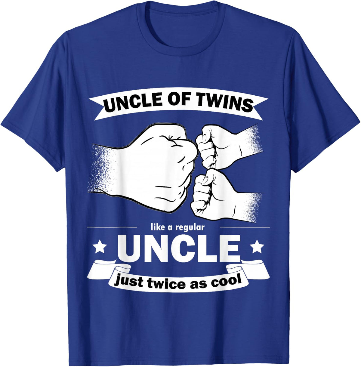 Uncle of Twins Baby Party Announcement T-Shirt - T-Shirt | Royal