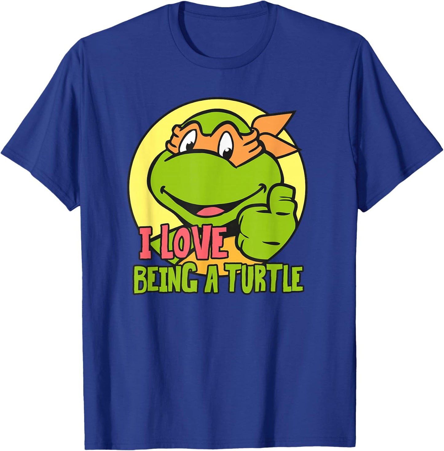 Michelangelo - I Love Being a Turtle T-Shirt - T-Shirt | Royal