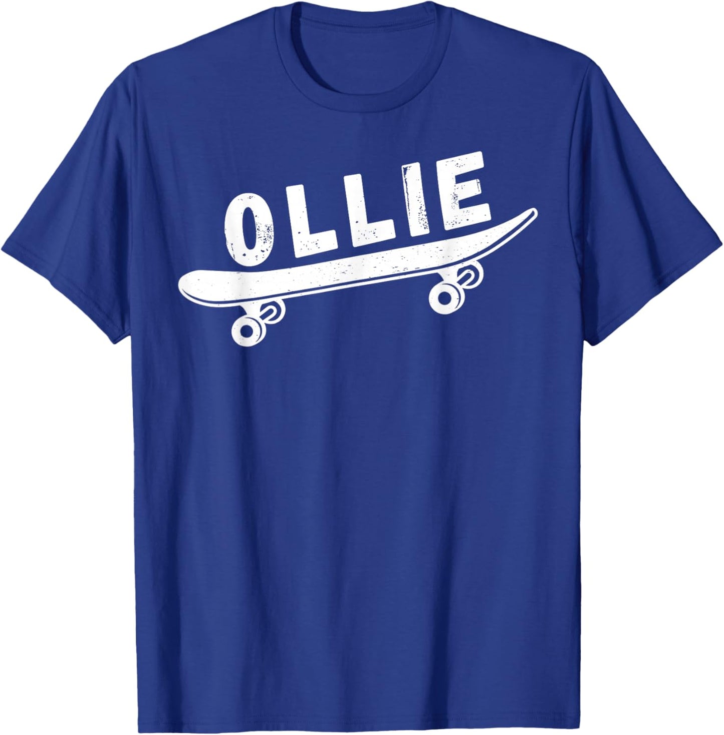 Skateboarding Ollie Vintage Skateboarder Grungy Graphic T-Shirt - T-Shirt | Royal