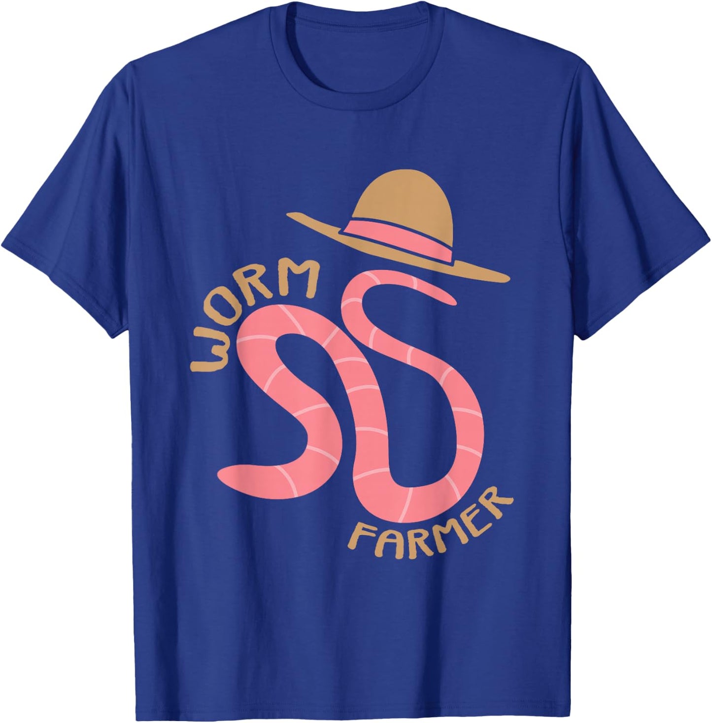 Worm Farmer Funny Vermiculture Gardening Gift T-Shirt - T-Shirt | Royal