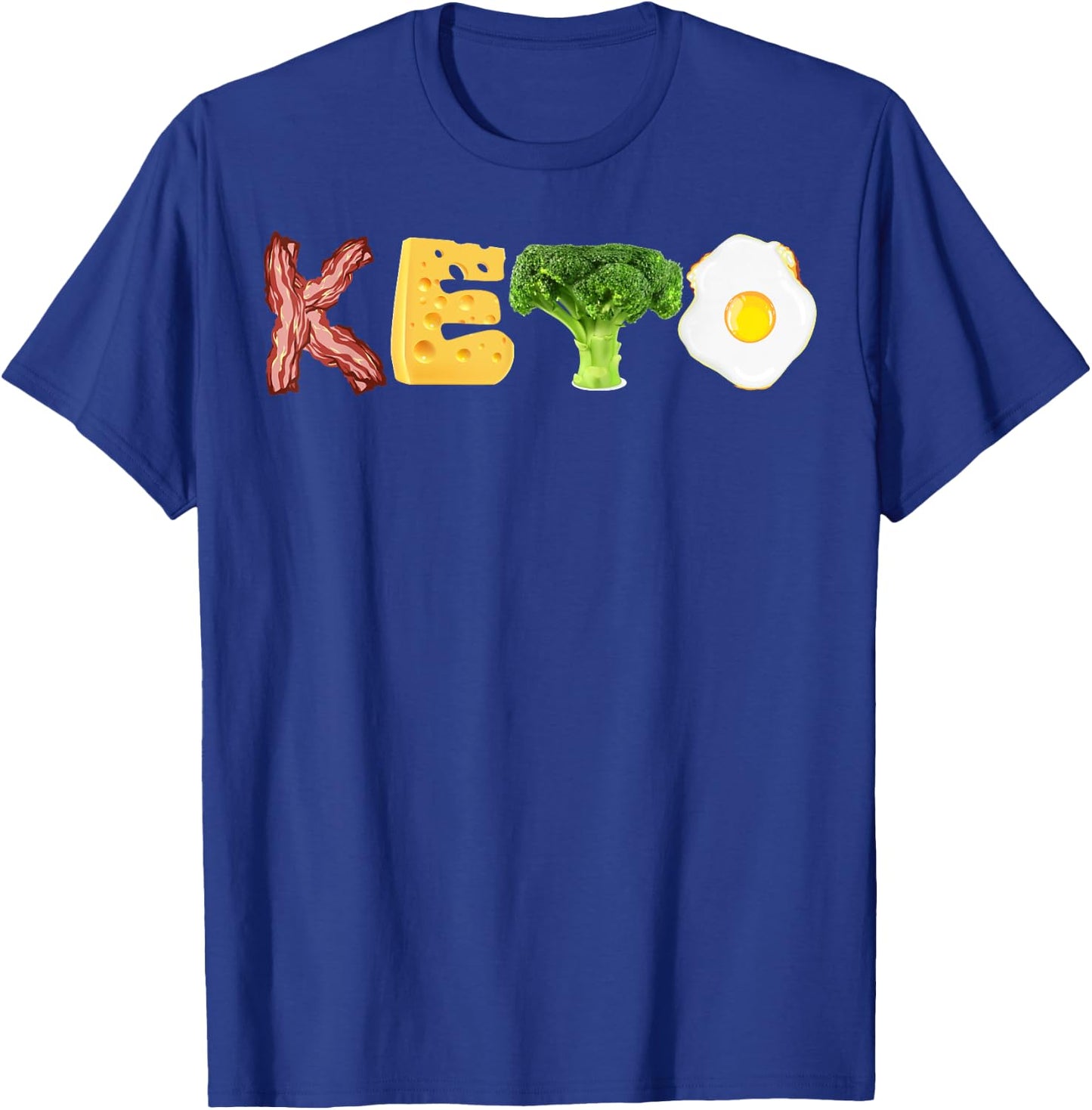 Keto Shirt | Cool Funny Low Carb High Fat Diet Gift T-Shirt - T-Shirt | Royal