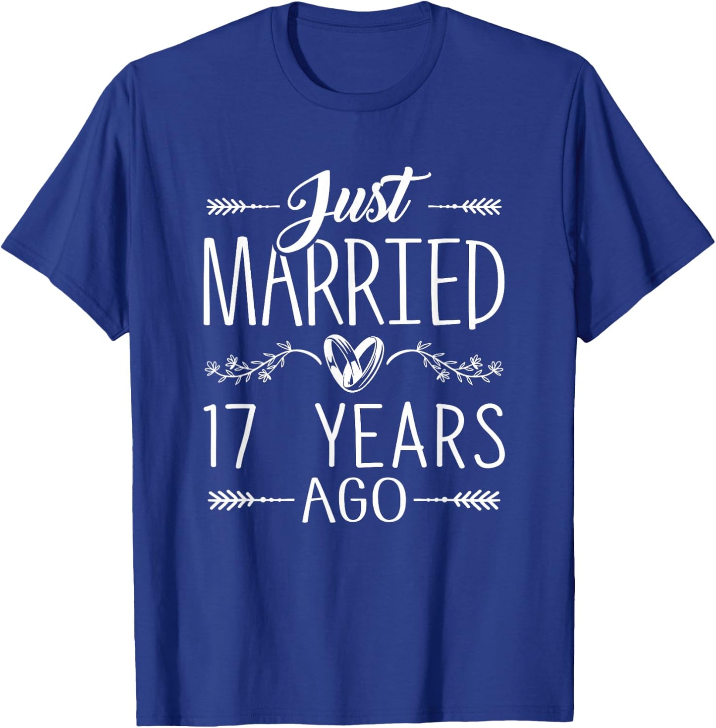 17th Wedding Anniversary 17 Year Anniversary Couple Matching T-Shirt - T-Shirt | Royal