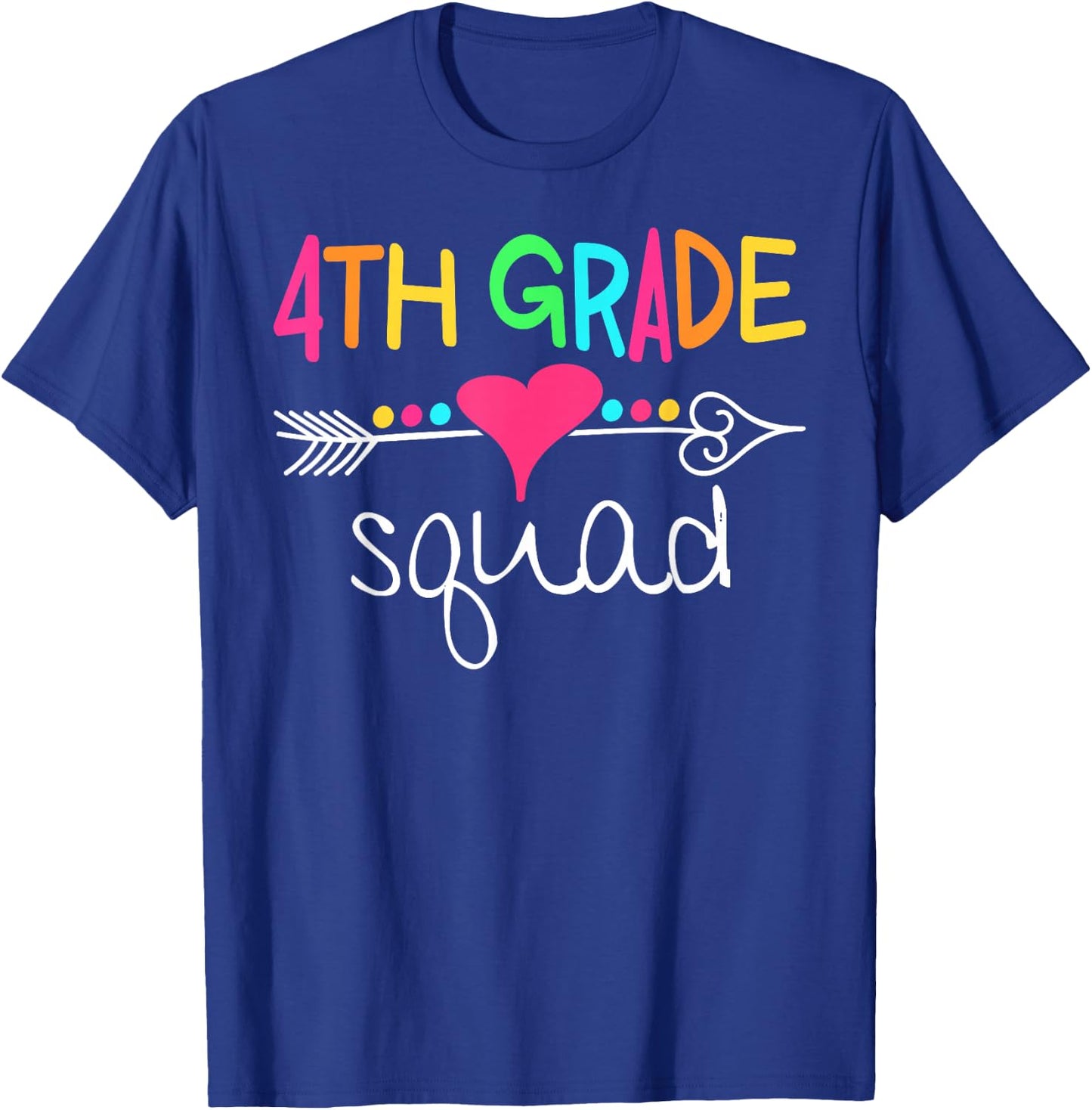 4th Grade Squad Fourth Teacher Student Team Back to School T-Shirt - T-Shirt | Royal