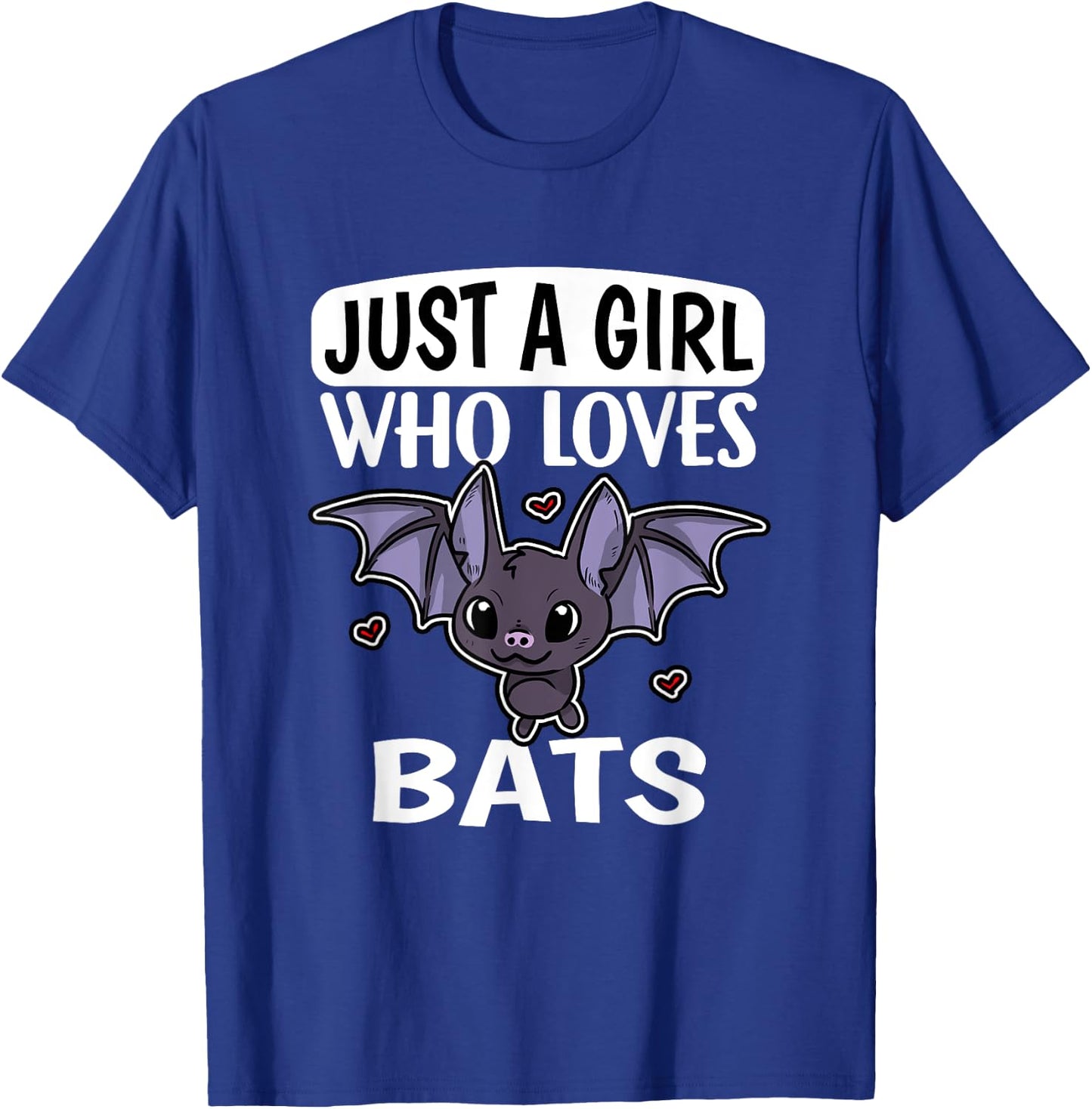 Just A Girl Who Loves Bats Funny Bat Costume T-Shirt - T-Shirt | Royal