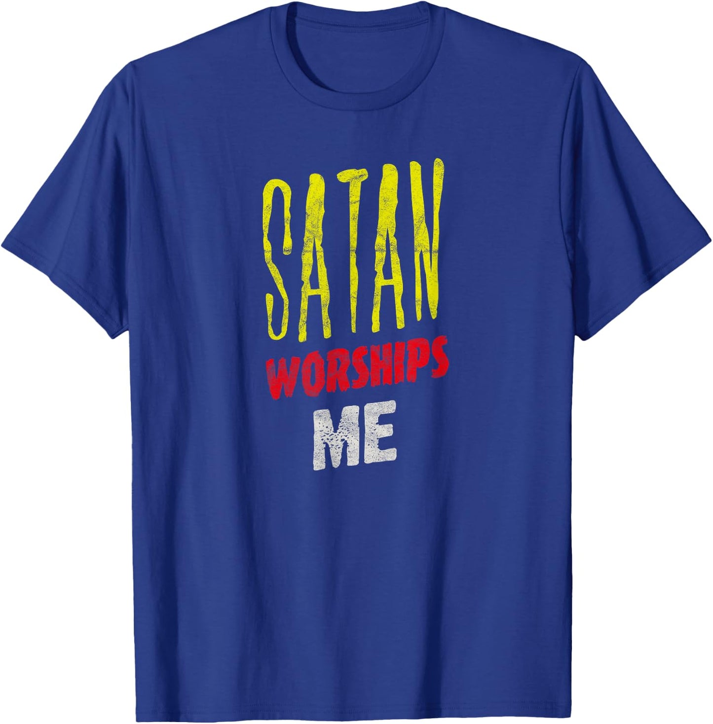 Satan Worships Me Occult Grunge Baphomet Antichrist Punk T-Shirt - T-Shirt | Royal