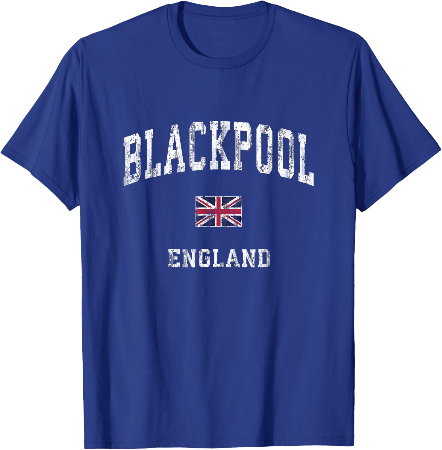 Blackpool England Vintage Athletic Sports Design T-Shirt - T-Shirt | Royal