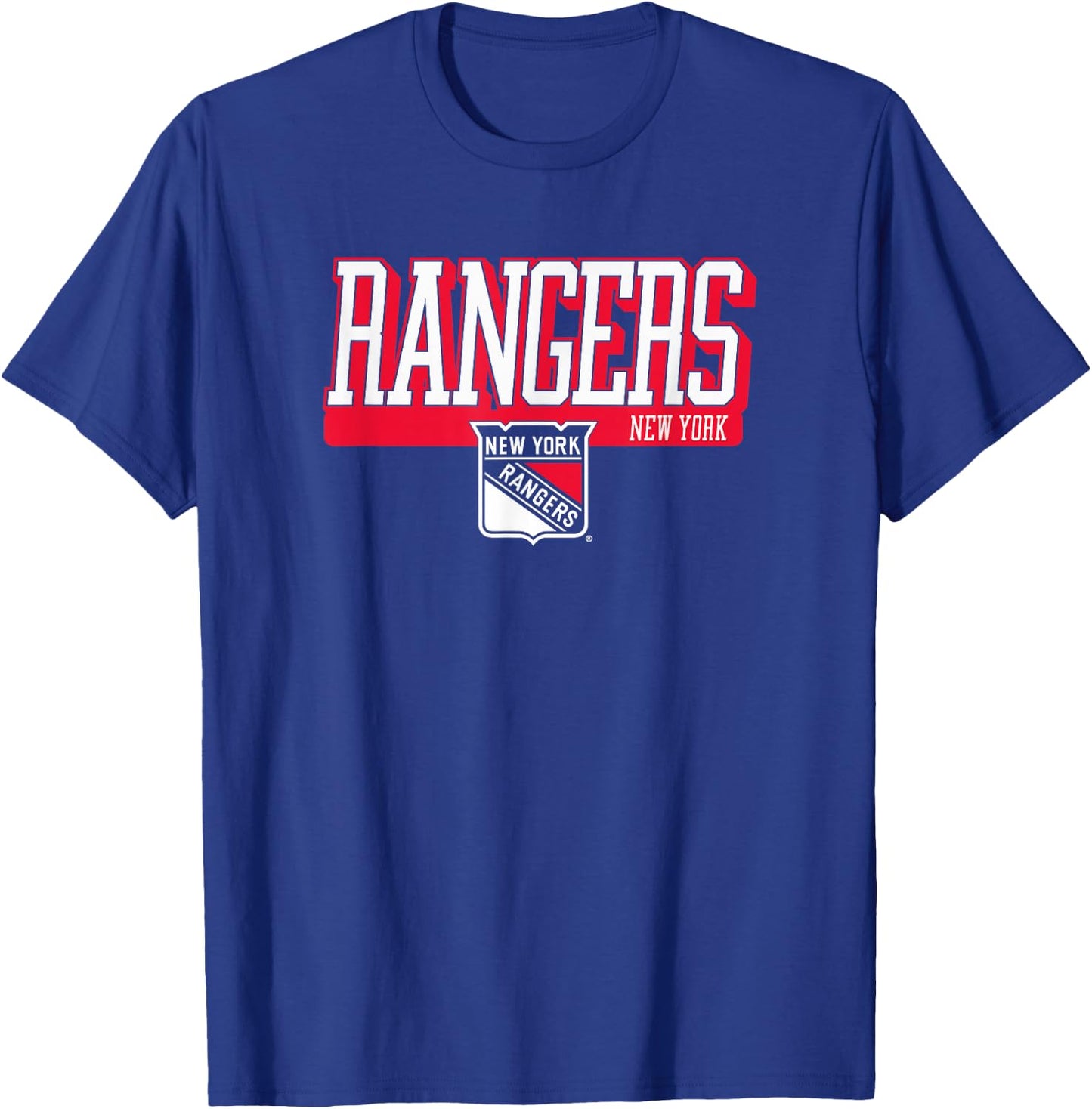 New York Rangers Faceoff Royal Blue Officially Licensed T-Shirt - T-Shirt | Royal
