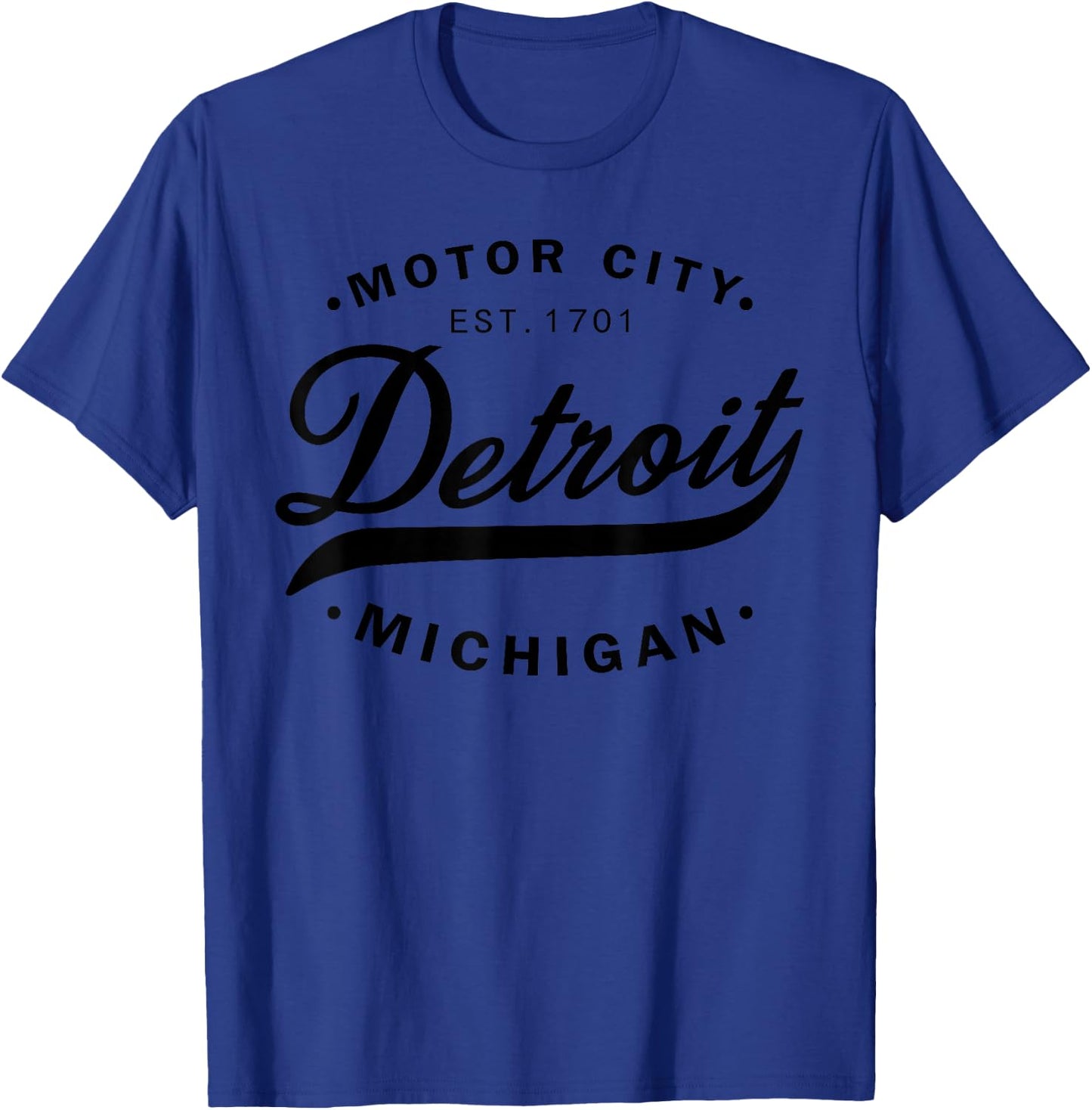 Classic Michiganians Vintage Detroit Motor City Michigan MI T-Shirt - T-Shirt | Royal