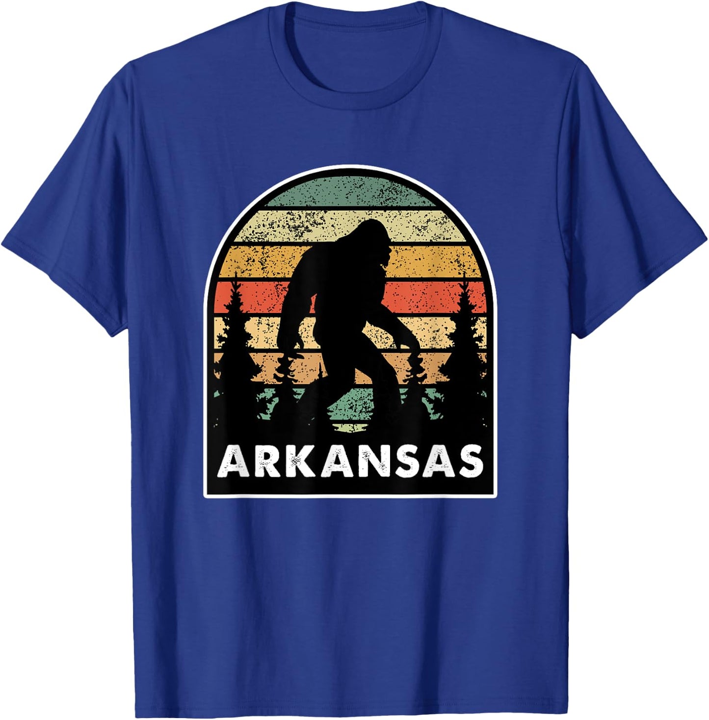 Arkansas and a Bigfoot, or a Sasquatch T-Shirt - T-Shirt | Royal