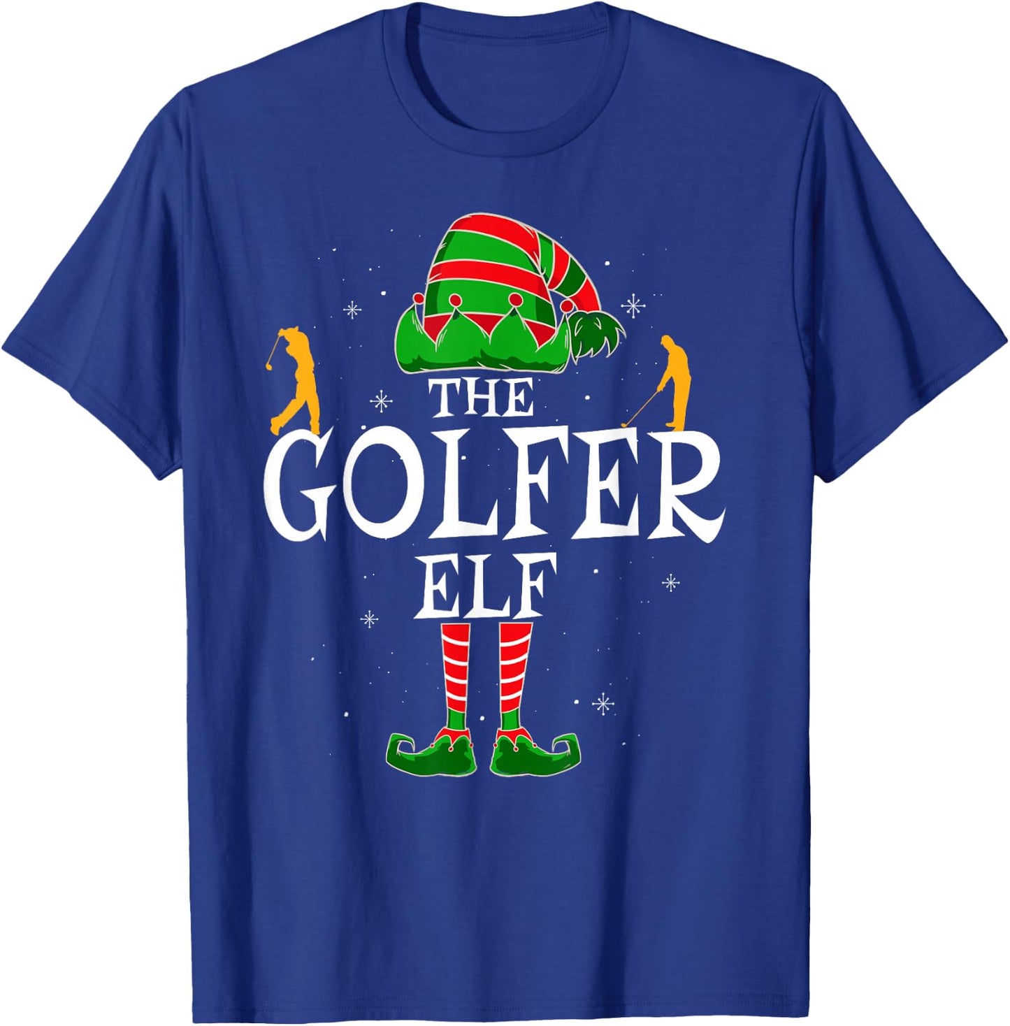 The Golfer Elf Group Matching Family Christmas Golf Funny T-Shirt - T-Shirt | Royal
