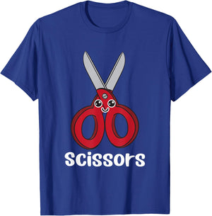 Rock Paper Scissors Game Cute Scissors Costume Kawaii T-Shirt - T-Shirt | Royal