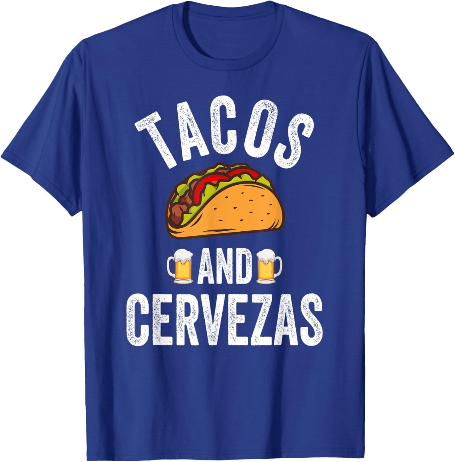 Tacos And Cervezas Shirt Funny Cinco De Mayo Mexican Party T-Shirt - T-Shirt | Royal