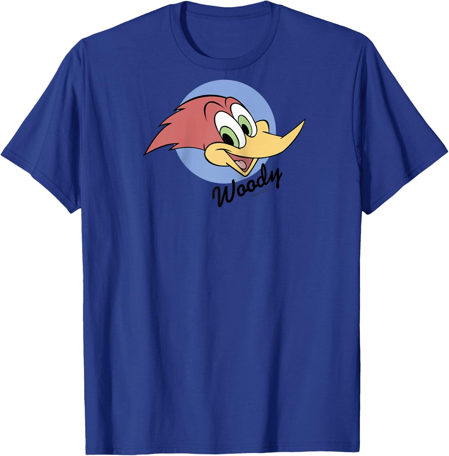 Woody Woodpecker Face Circle Logo Raglan Baseball T-Shirt - T-Shirt | Royal