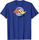 Woody Woodpecker Face Circle Logo Raglan Baseball T-Shirt - T-Shirt | Royal