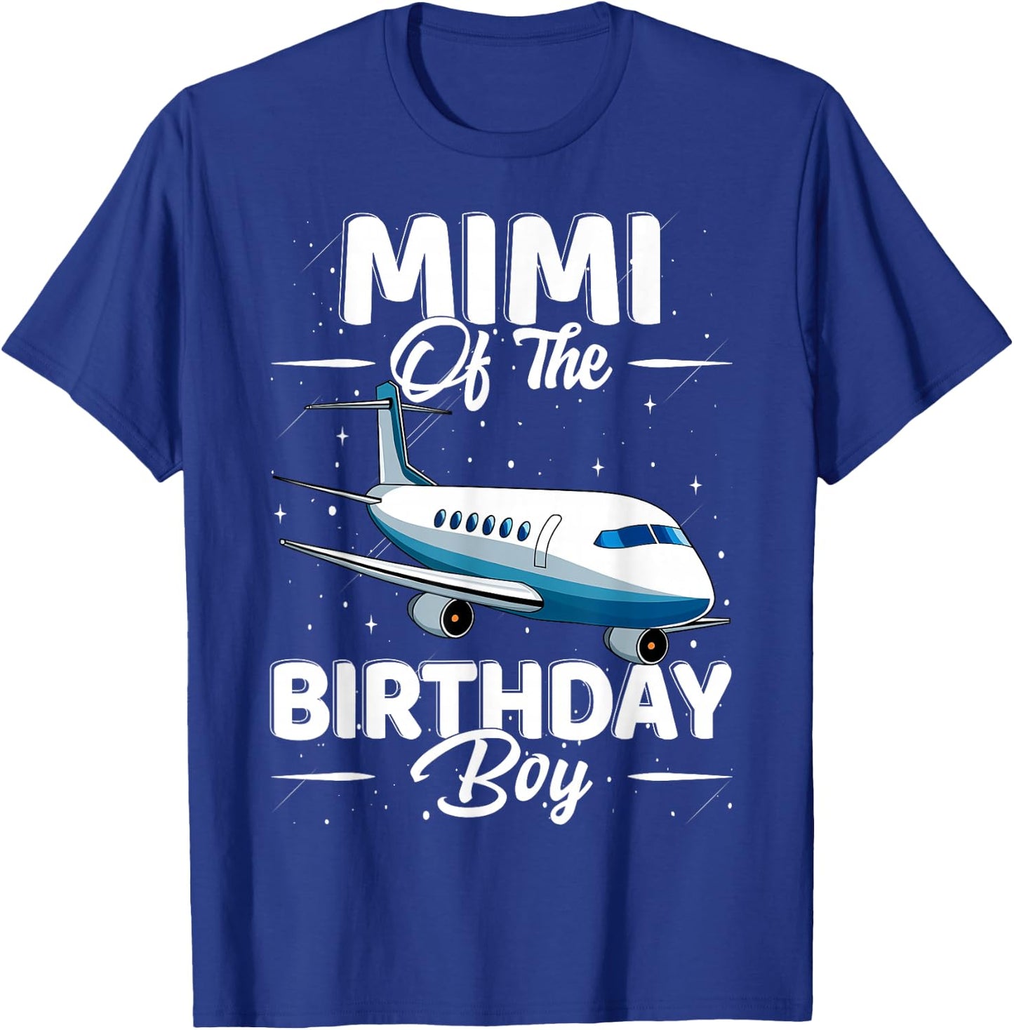Mimi Of The Birthday Boy Pilot Airplane Matching Family T-Shirt - T-Shirt | Royal