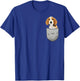 Beagle Chest Pocket for Dog Owners Men Women Girls Kids T-Shirt - T-Shirt | Royal