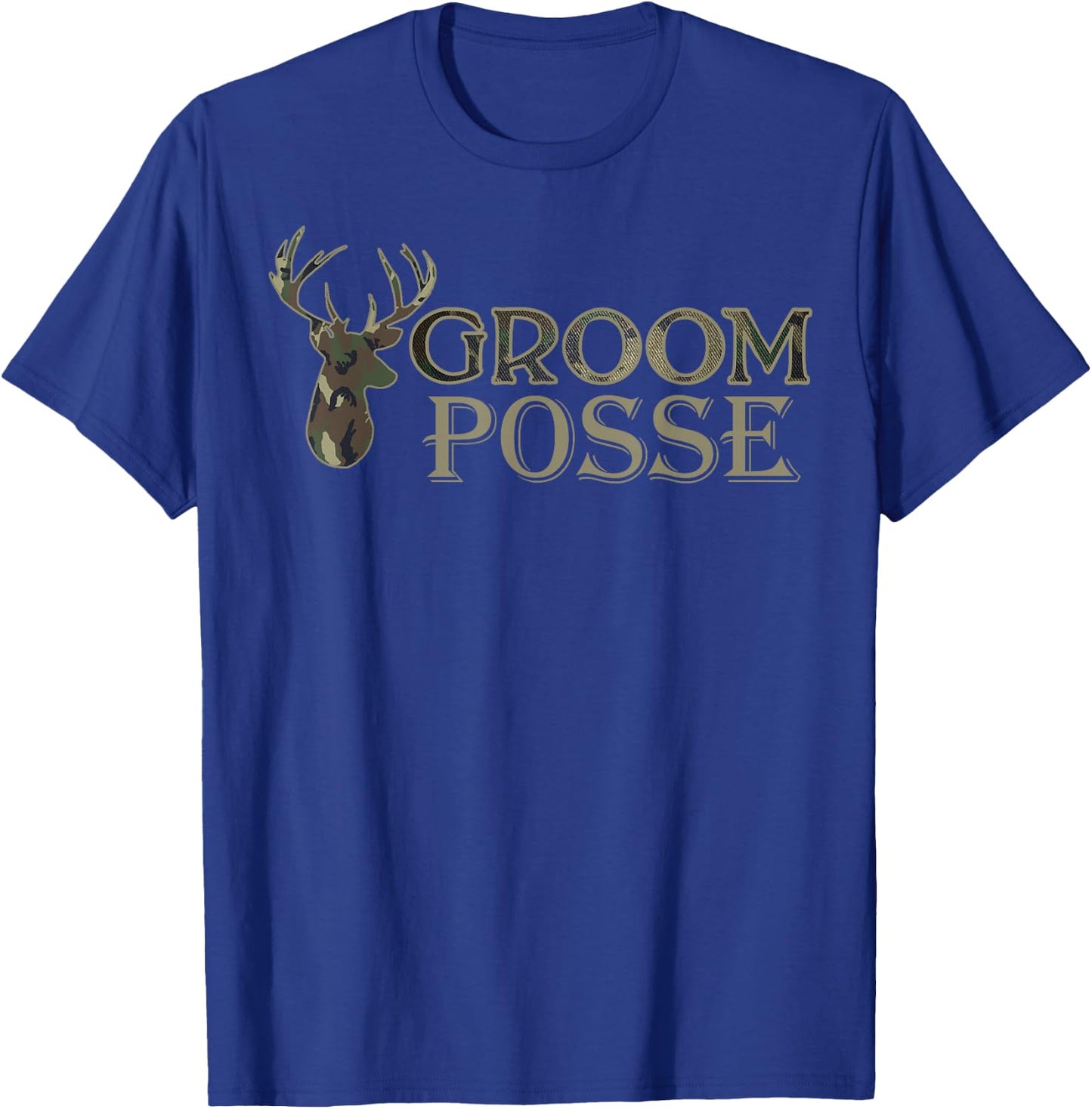 Wedding Bachelor Posse Party Groom Camouflage T-Shirt - T-Shirt | Royal