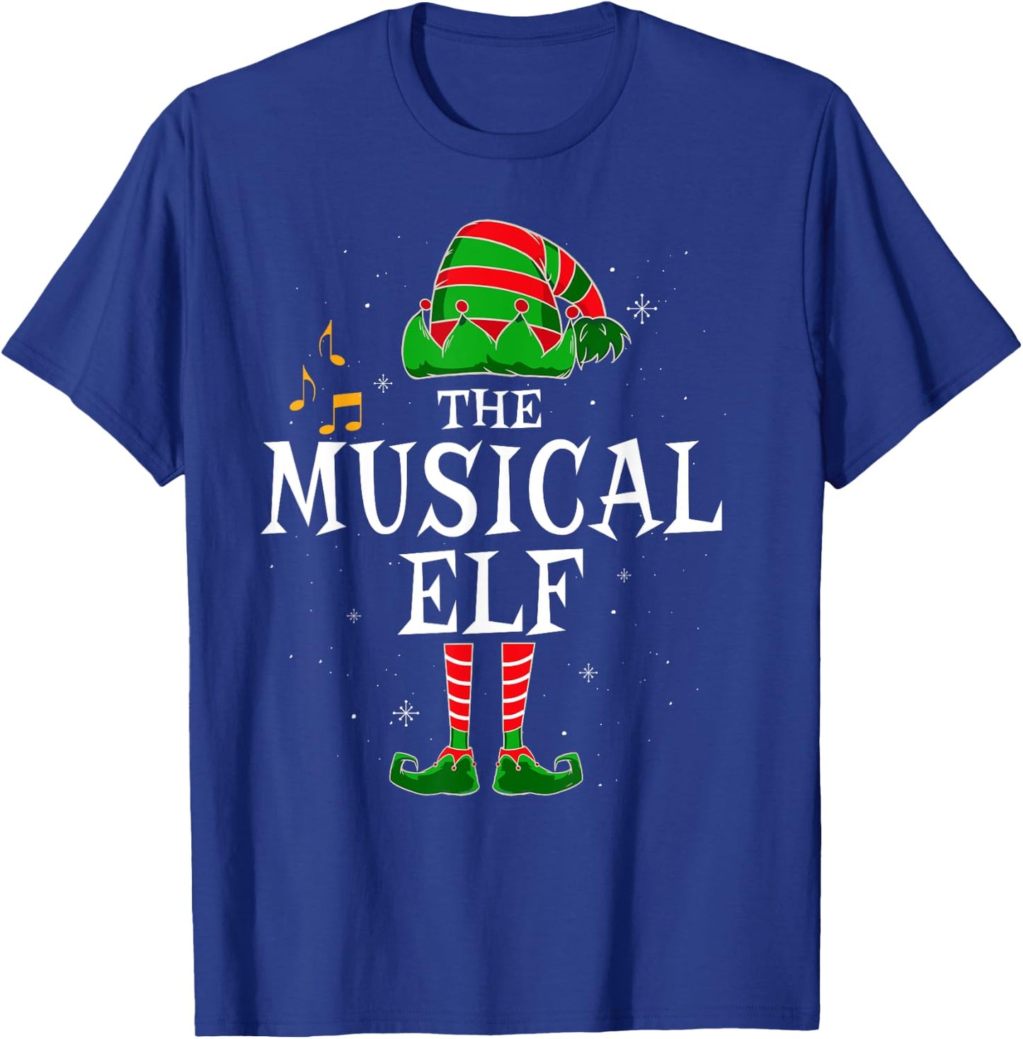 The Musical Elf Group Matching Family Christmas Music Funny T-Shirt - T-Shirt | Royal