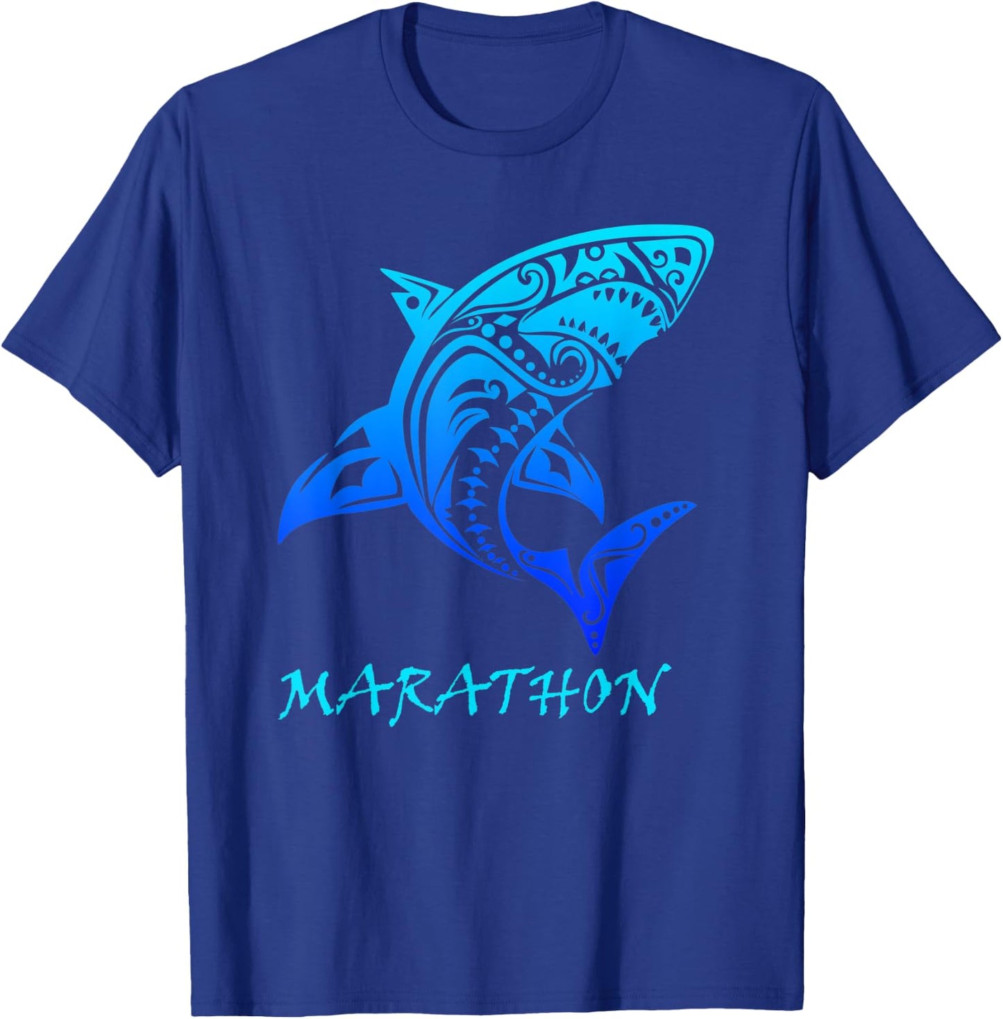 Marathon, Florida Keys Vintage Retro Tribal Shark Vacation T-Shirt - T-Shirt | Royal