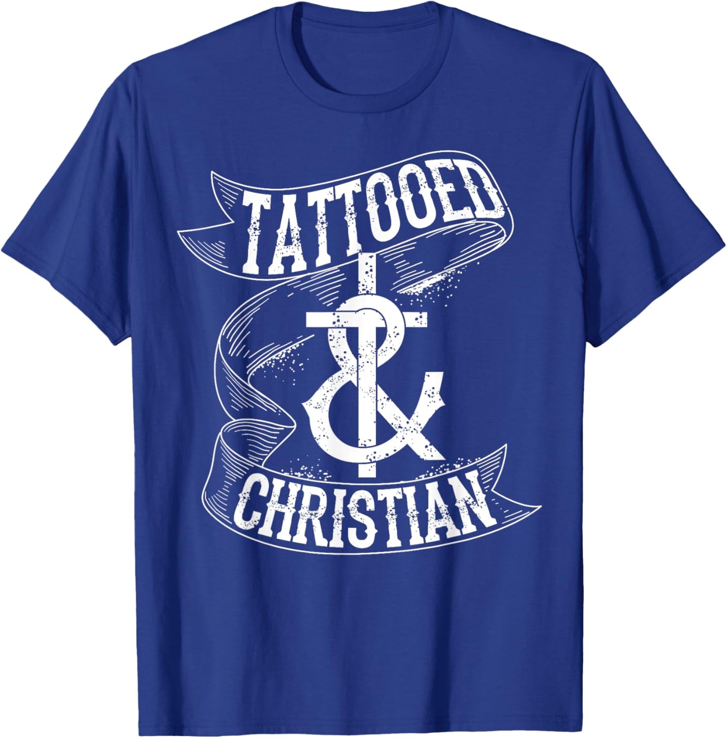Cool Tattooed & Christian | Cute Inked Lover Believer Gift T-Shirt - T-Shirt | Royal