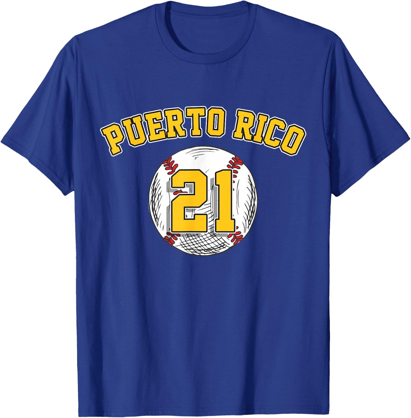 Puerto Rico Baseball 21 Santurce Boricua Baseball Fans Gift T-Shirt - T-Shirt | Royal