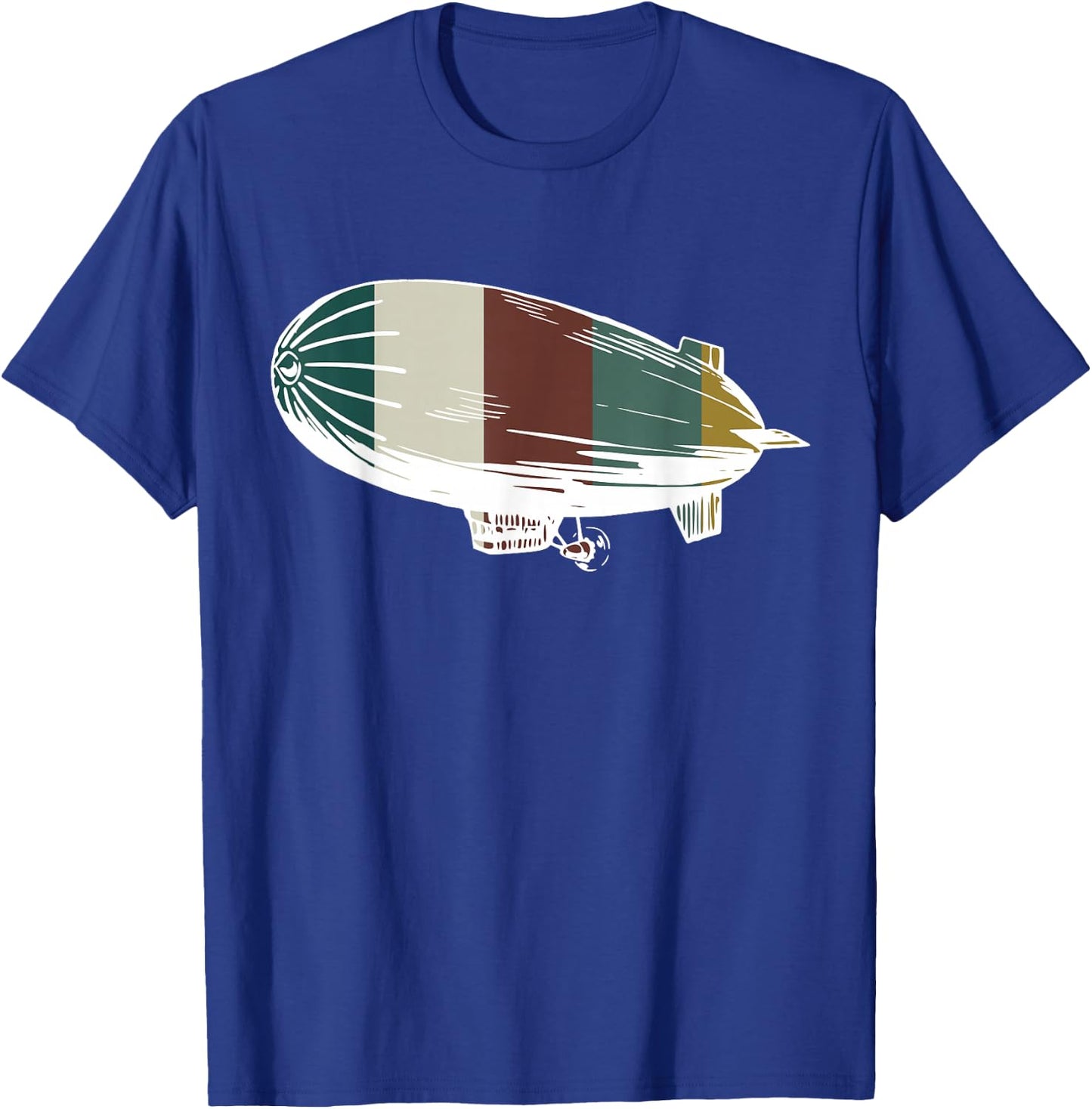 Retro Airship - Vintage Blimp / Zeppelin for Aircraft Lovers T-Shirt - T-Shirt | Royal