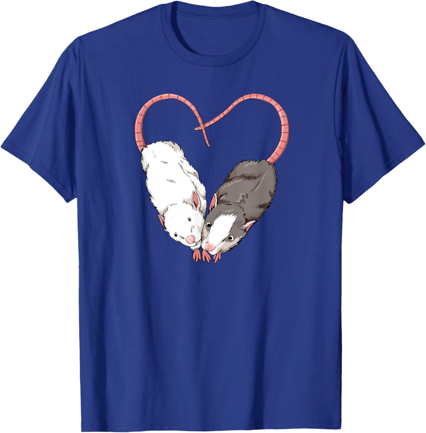 Funny Cute Small Rodent Pet Happy Heart Love Rat Lovers T-Shirt - T-Shirt | Royal