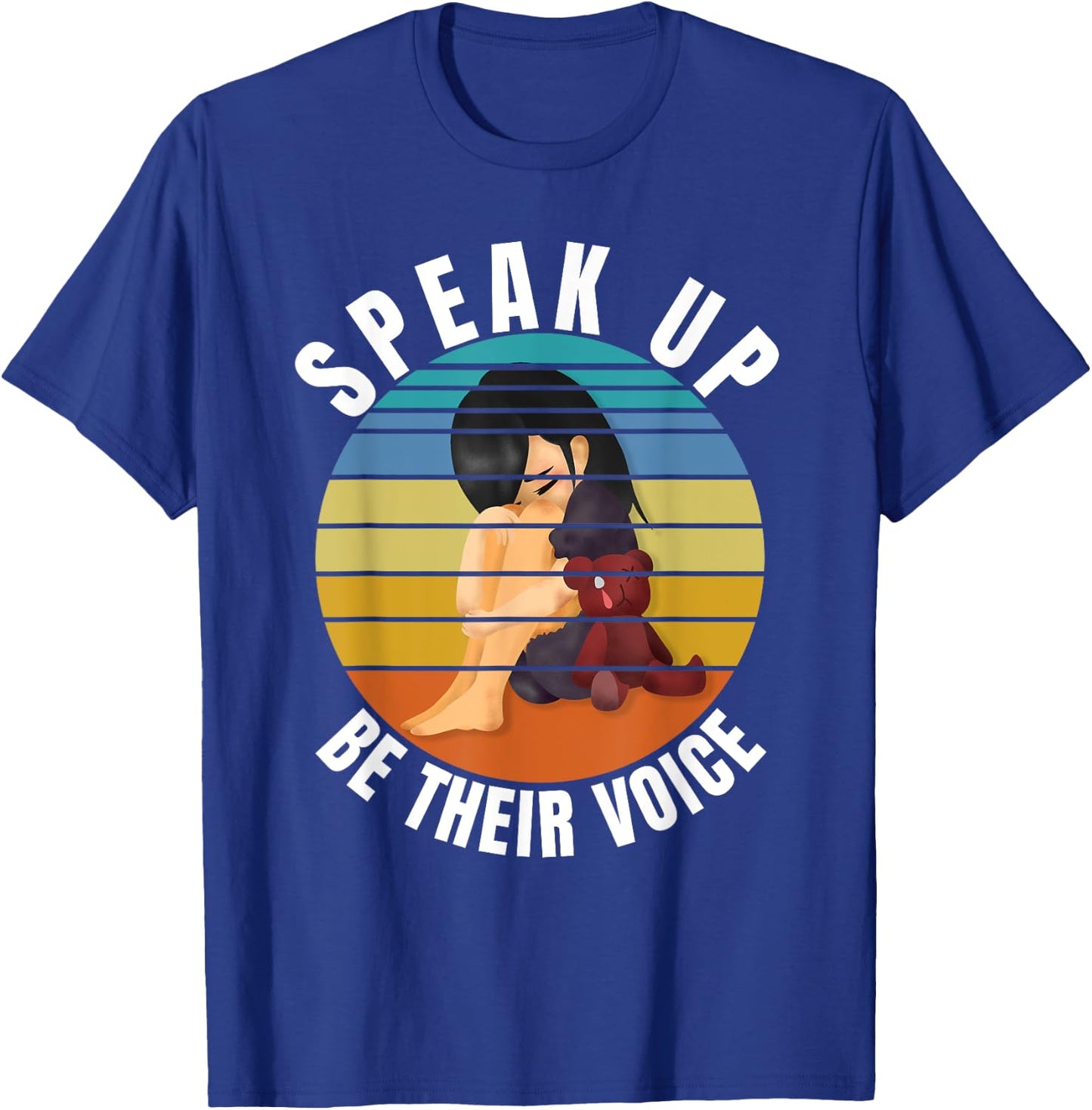 Stop Child Abuse - Save the Kids End Child Trafficking T-Shirt - T-Shirt | Royal